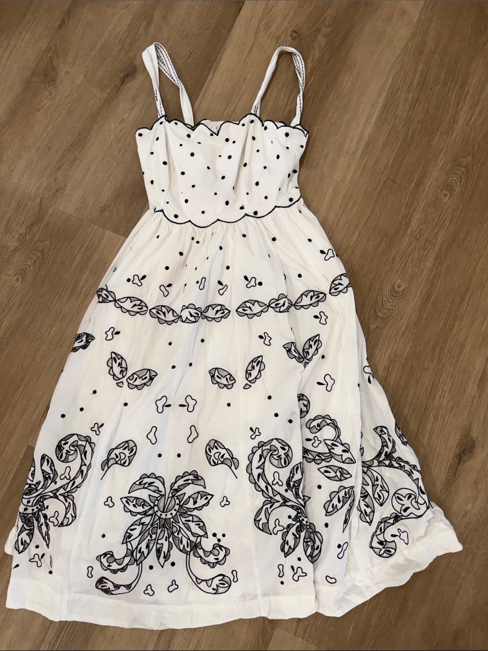 Anthropologie polka dot floral dress